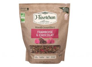 Muesli crujiente frambuesa y chocolate, de Favrichon