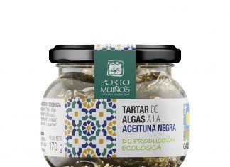 Tartar de algas a la aceituna negra, de Porto Muiños