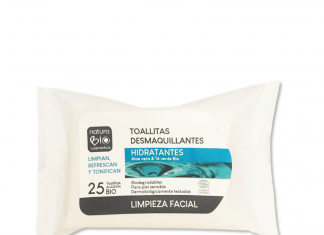 Toallitas desmaquillantes hidratantes, de NaturaBIO