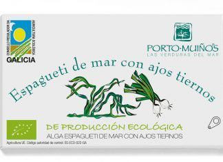 Espagueti de mar con ajos tiernos de producción ecológica, de Porto Muiños