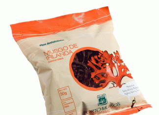 Musgo de Irlanda en copos de producción ecológica, de Porto Muiños