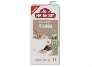 Bebida de arroz y algarroba sin gluten, de Natursoy