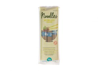 Fideos de arroz integral sin gluten con wakame, de TerraSana