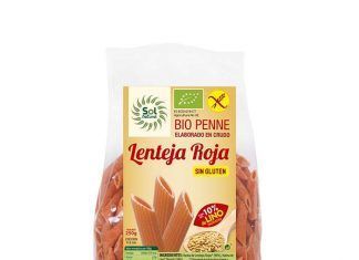 Penne lenteja roja con lino bio sin gluten, de Sol Natural
