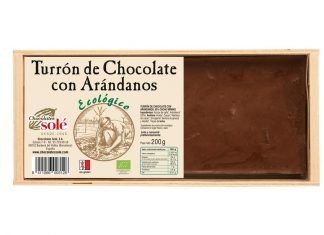 Turrón de Chocolate con Arándanos BIO 200 g