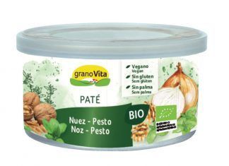 PATÉ DE NUEZ Y PESTO BIO, 125 g.