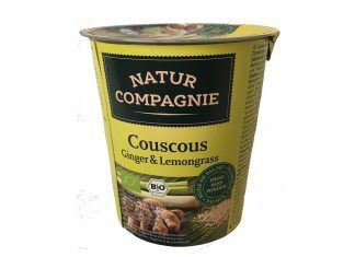 VASO DE CUSCUS CON JENGIBRE Y HIERBA LIMÓN BIO 68 g.
