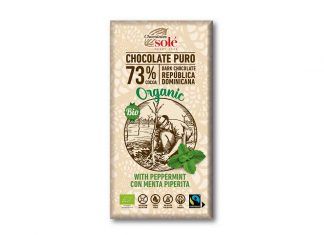 Chocolate negro 73% cacao con menta piperita 100g bio, de Chocolates Solé