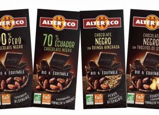 Chocolates ecológicos y de comercio Justo, de Altereco