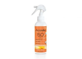 Spray solar niños SPF50, de Acorelle