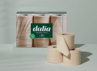 Caja de 6 rollos de papel higiénico sin blanquear, de Dalia
