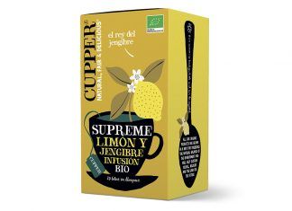 Infusión Limón y Jengibre Bio, de Cupper