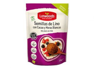 Semillas de lino con cacao y moras blancas molidas bio 200g, de Linwoods
