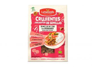 Crujientes bocaditos de semillas de lino con arándanos, de Linwoods