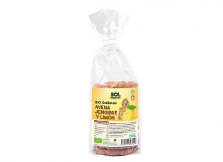Galletas de avena, jengibre y limón, de Sol Natural