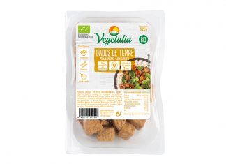 Dados de tempe macerados shoyu, de Vegetalia