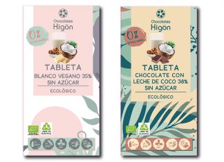 Chocolate Vegano y Ecológico Sin Azúcar, de Chocolates Higón