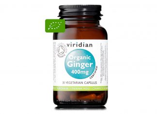 Jengibre Raíz BIO 400 mg, de Viridian