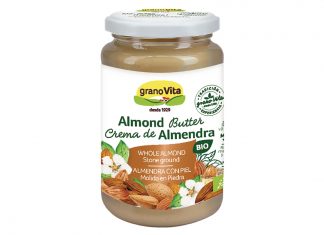 Crema de almendra bio con piel 100% molida en molino de piedra, de Granovita