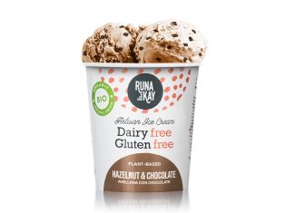 Helado Vegano y Ecológico de Avellana con Chocolate, de Runakay