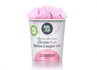 Helado Ecológico de Fresa sin gluten, de Runakay