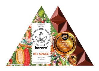 Chocolate con Cristales Big Mango 85%, de Kamm