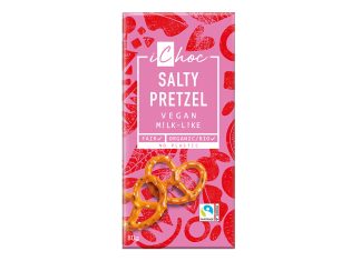 Salty Pretzel – Chocolate Vegano con Crujientes Trocitos de Pretzel, de iChoc