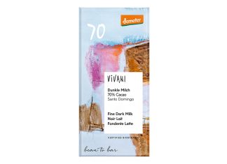 Chocolate Negro con Leche 70% Cacao, de Vivani