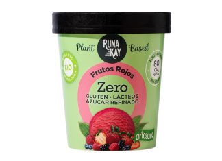 Helado Vegano de Frutos Rojos sin Gluten ni Azúcares Refinados, de Runakay