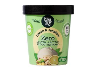 Helado Vegano de Limón y Jengibre sin Gluten ni Azúcares Refinados, de Runakay