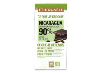 Chocolate Negro 90% Nicaragua BIO, de Ethiquable