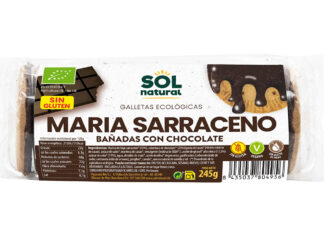 Galletas María de Sarraceno Bañadas con Chocolate Negro, de Sol Natural