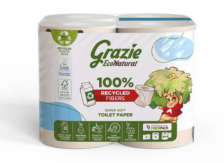 Papel Higiénico 8 rollos, de Grazie Natural