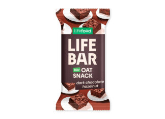 Barrita de chocolate negro y avellanas, de Lifefood