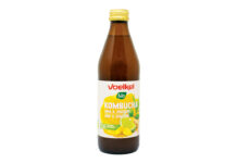 Kombucha lima y jengibre Bio 330ml, de Voelkel