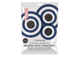 Crackers de arroz integral japonés, de Clearspring
