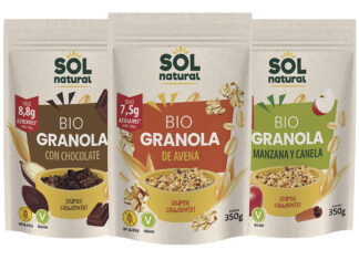 Granolas crujientes de avena bajas en azúcar, de Sol Natural