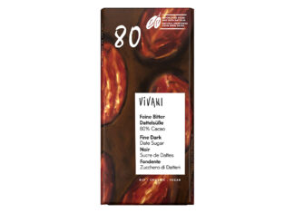 Chocolate Negro 80% Endulzado con Dátil, de VIVANI